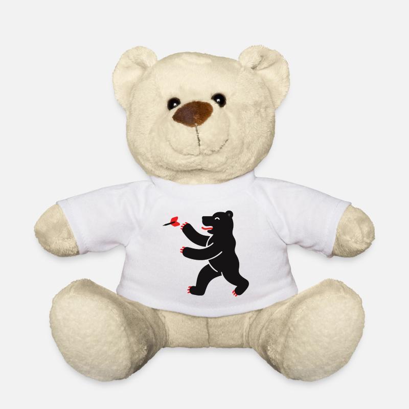 Ours aux fléchettes - Nounours - blanc