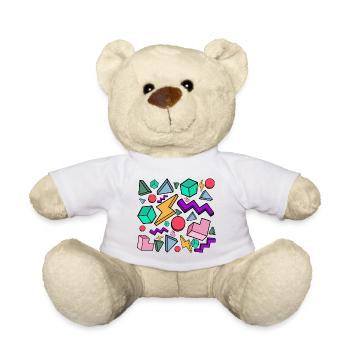 80er Jahre Ästhetik Vintage Retro - Teddy - Weiß - Vorne