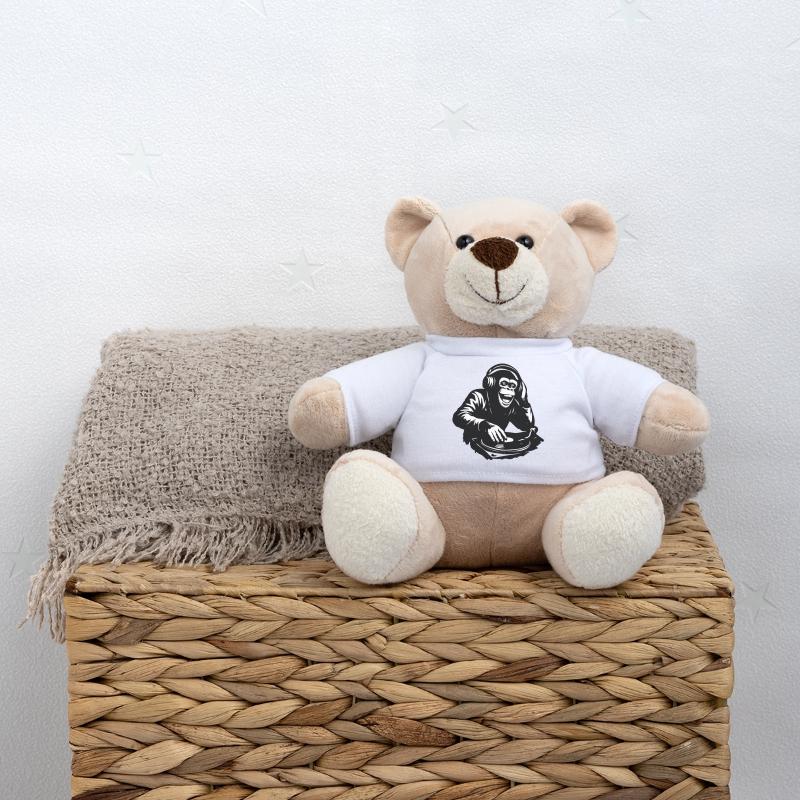 DJ The Monkey Dance Banksy Style Teddy Bear