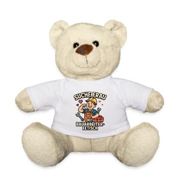 Suche Frau Mit Bauarbeiter Fetisch - Teddy - Weiß - Vorne