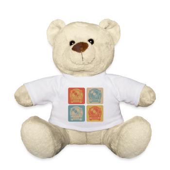 Turntable Vintage - Teddy Bear - white - Front