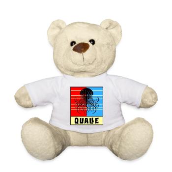 Qualle – Retro Design - Teddy - Weiß - Vorne