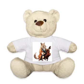 Der musikalische Eichhörnchen-Virtuose - Teddy - Weiß - Vorne