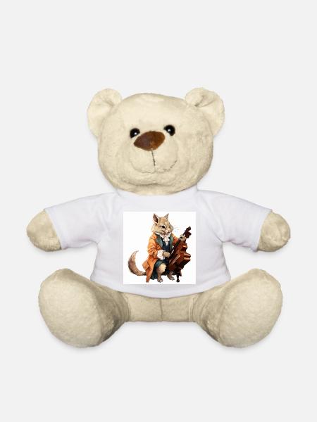 Der musikalische Eichhörnchen-Virtuose - Teddy - Weiß