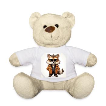 The Fashionable Raccoon Designer - Teddy Bear - white - Front