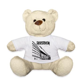 Rostock Stadium View - Teddy Bear - white - Front