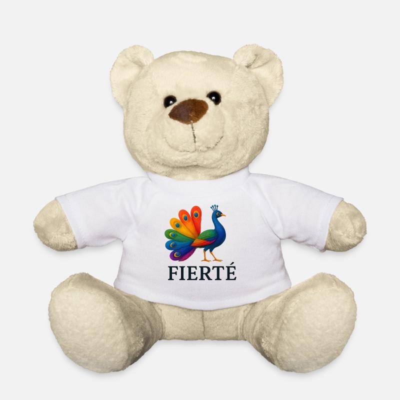 Fierté – Paon Arc-en-Ciel - Teddy - Weiß