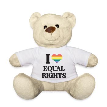 LGBTQ Pride Month - I Love Equal Rights - Teddy Bear - white - Front
