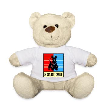 Scottish Terrier Vintage Design - Teddy - Weiß - Vorne