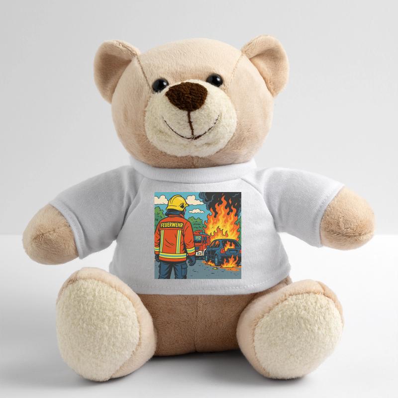 Brandbekämpfer Cartoon Einsatz Teddy