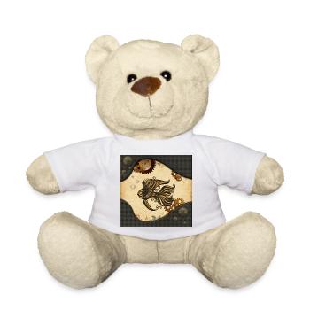 The Mechanical Wonder of the Ocean: A Steampunk Fish - Teddy Bear - white - Front
