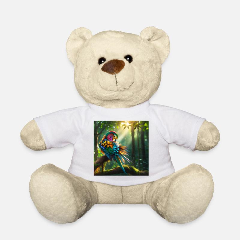 Forest adventure with colours and light - Teddy Bear - white