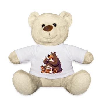 Garlic Bear Yummy Knofi Gift - Teddy Bear - white - Front