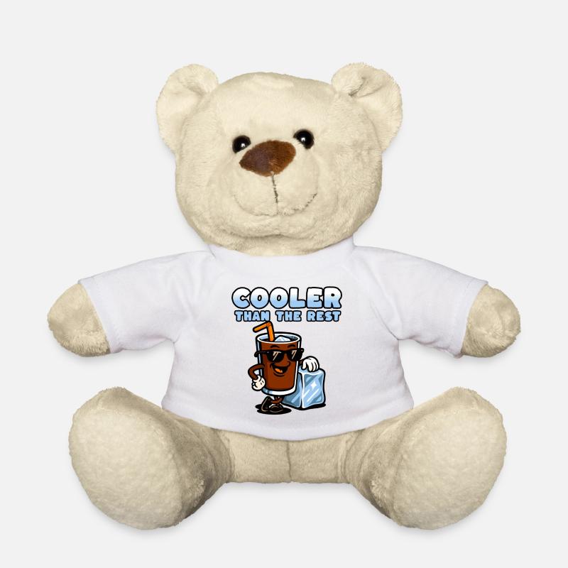 Cola-figur med is og solbriller - Teddy Bear - white