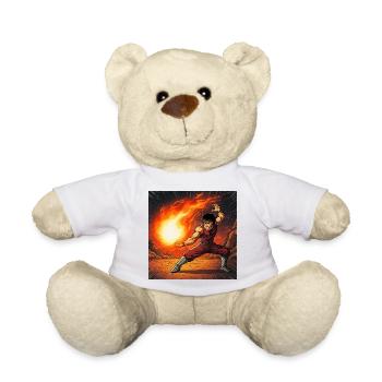 Feuerball Kämpfer im Vulkan - Teddy - Weiß - Vorne