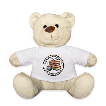 Es gibt viele Wege zum Glück, eins davon ist Lesen - Teddy - Weiß - Vorne
