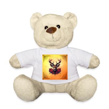 Geheimnisvolle Anmut, der Hirsch der Schatten und Lichter. - Teddy - Weiß - Vorne
