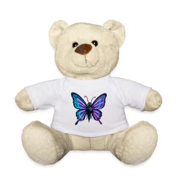Neonflügel Metallschmetterling - Teddy - Weiß - Vorne
