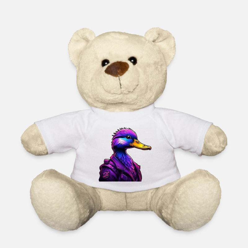Futuristischer Duck im Cyber-Style - Teddy - Weiß
