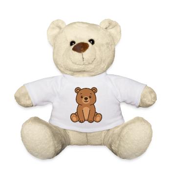 Kuschelbär Illustration - Teddy - Weiß - Vorne
