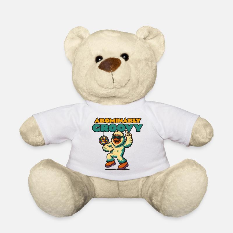 Groovy Disco Yeti - Teddy Bear - white