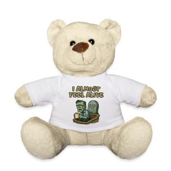 Je me sens presque vivant, zombie - Nounours - blanc - Devant