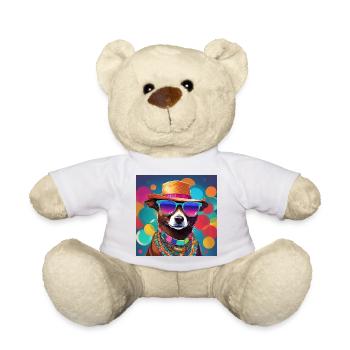 Cooler Hund im Sommer Style - Hipster Vibes 2 - Teddy - Weiß - Vorne
