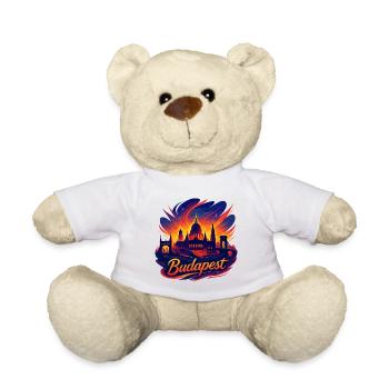 Budapest Hauptstadt Ungarn Silhouette Geschenk - Teddy - Weiß - Vorne