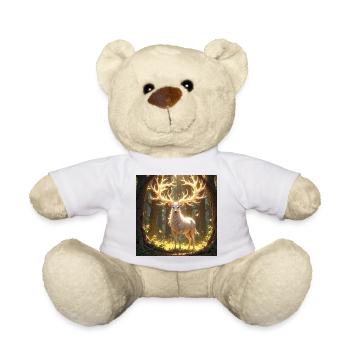 Power Animal Deer in Daylight - Teddy Bear - white - Front