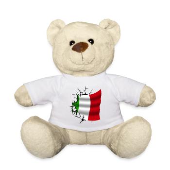 Flag of Italy - Italy - Flag Broken Design - Teddy Bear - white - Front