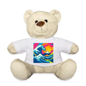 The (almost) wise wave - Teddy Bear - white - Front