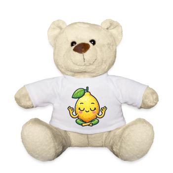 Funny Lemon Yoga Meditation Relaxation Chill - Teddy Bear - white - Front