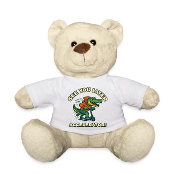 Crocodile en scooter - Nounours - blanc - Devant