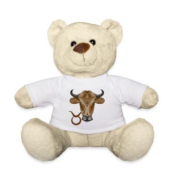 Signe du zodiaque Taureau - Nounours - blanc - Devant