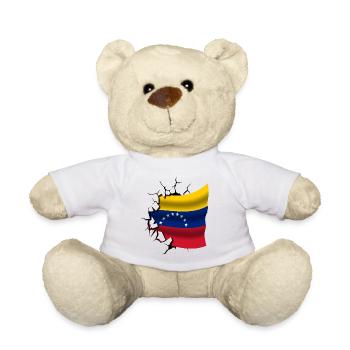 Flagge von Venezuela - Venezuela - Flagge gebrochen - Teddy - Weiß - Vorne