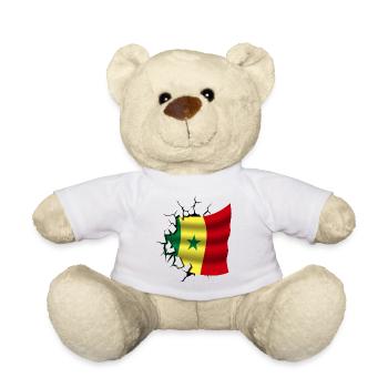 Flagge von Senegal - Senegal - Flagge Broken Design - Teddy - Weiß - Vorne