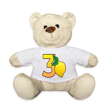 30. Geburtstag - Dreißig - Teddy - Weiß - Vorne
