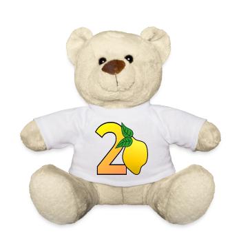 Zahl Zwanzig - Zitrone - 20 - Teddy - Weiß - Vorne