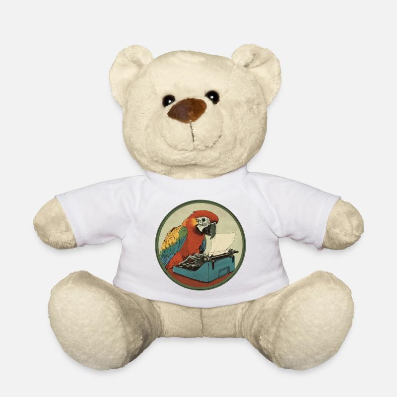 Perroquet avec machine à écrire – Léger comme une plume et créatif - Nounours - blanc