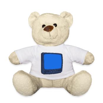Röhrenfernseher Videorecorder Combo VHS Player Fernseher Nostalgisch - Teddy - Weiß - Vorne