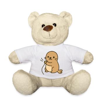 Snuggled up & sea - Teddy Bear - white - Front