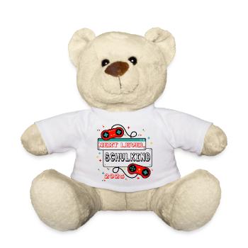 NEXT LEVEL SCHULKIND 2025 - Gaming Einschulung - Teddy - Weiß - Vorne