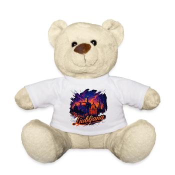 Ljubljana Capital Slovenia Silhouette Gift - Teddy Bear - white - Front