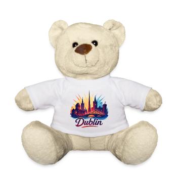Dublin Capital Ireland Silhouette Gift - Teddy Bear - white - Front