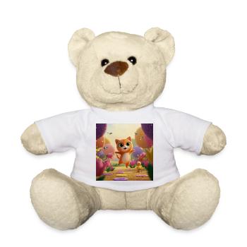 Kätzchen springt durch Blütenreich - Teddy - Weiß - Vorne