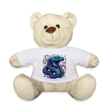 Serpent coloré - Nounours - blanc - Devant