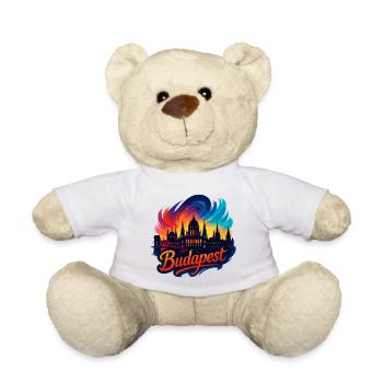 Budapest Hauptstadt Ungarn Silhouette Geschenk - Teddy - Weiß - Vorne