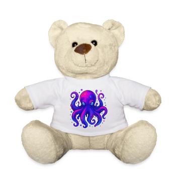 Neon Oktopus - Teddy - Weiß - Vorne
