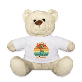 Retro Alien Skater - Teddy Bear - white - Front