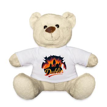 Dublin Capital Ireland Silhouette Gift - Teddy Bear - white - Front